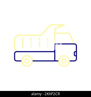 Garbage Truck Icon, Keep the City Clean Sincerely. Stock Vector