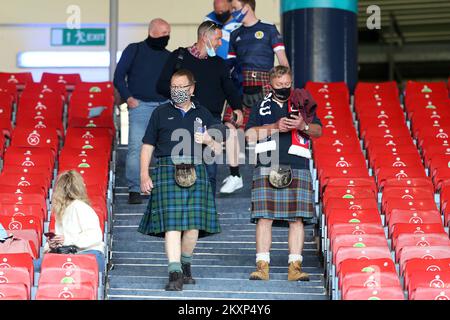 Scotland national team supporters are seen prior the UEFA Euro 2020 Championship Group D match between Croatia and Scotland at Hampden Park on June 22, 2021 in Glasgow, United Kingdom. Photo: Luka Stanzl/PIXSELL Stock Photo