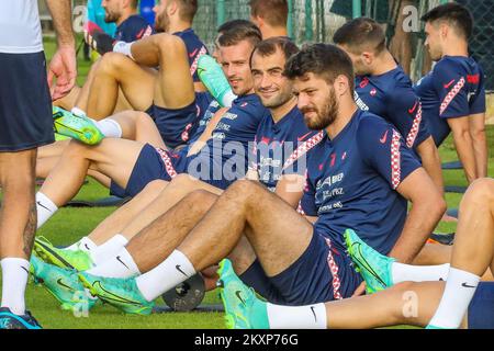 Mislav Orsic during the training of the Croatian national football team