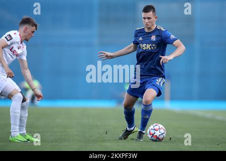 Daniel Stefulj of Dinamo Zagreb controls a ball during UEFA Champions League First Qualifying Round match between GNK Dinamo Zagreb and Valur at Maksimir Stadium in Zagreb, Croatia on July 7, 2021. Photo: Igor Kralj/PIXSELL Stock Photo