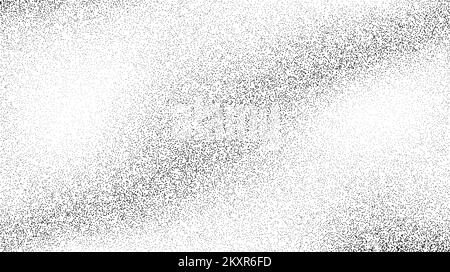 Grainy sand texture. Wavy stippled gradient background. Grunge noise dotwork wallpaper. Black dots, speckles, particles or granules. Vector  Stock Vector