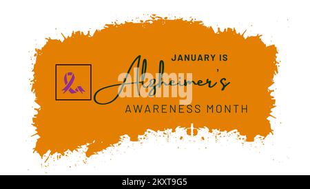 January  is Alzheimer's Awareness Month Stock Photo