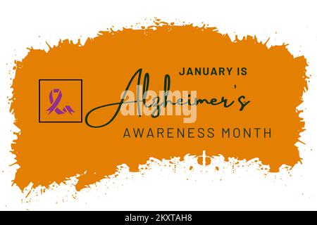 January  is Alzheimer's Awareness Month Stock Photo