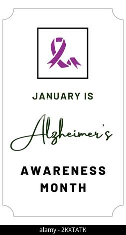 January  is Alzheimer's Awareness Month Stock Photo