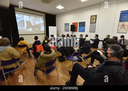 A virtual conversation with astronaut Luca Parmitano was held at the Nikola Tesla Technical Museum on the occasion of the Italian National Space Day. , in Zagreb, Croatia, on December 16, 2021. Photo: Davorin Visnjic/PIXSELL Stock Photo