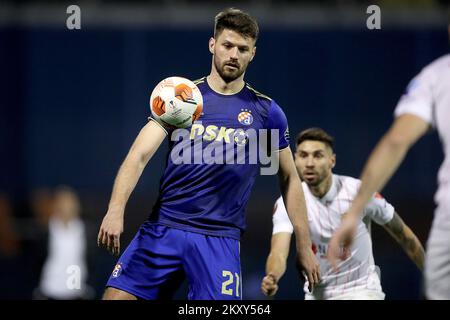 Bruno Petkovic of Dinamo Zagreb in action during the UEFA Europa