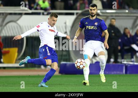 Bruno Petkovic of Dinamo Zagreb during the HT First League match between  HNK Hajduk Split and GNK Dinamo Zagreb at the Poljud Stadium on March 12,  2022 in Split, Croatia. Photo: Miroslav