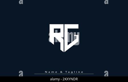 Alphabet letters Initials Monogram logo RG , GR Stock Vector