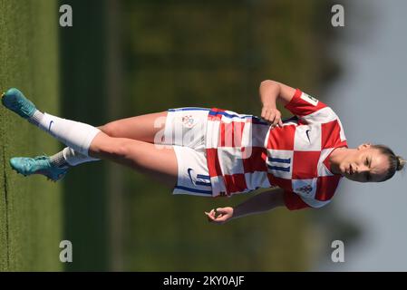 Ana Maria Markovic during the match in Velika Gorica near Zagreb, Croatia on April 12, 2022. The match of the Croatian women's A national team against Romania as part of the qualifications for the World Cup to be held in 2023 in Australia and New Zealand. Photo: Igor Soban/PIXSELL Stock Photo