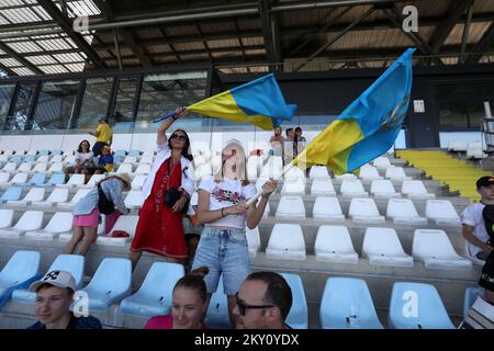 Supporters during a international friendly football match between HNK Rijeka and Ukraine at the HNK Rijeka Stadium, in Rjeka, Croatia, on May 18, 2022. Photo: Goran Kovacic/PIXSELL Stock Photo