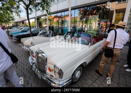 An oldtimer show was held in Zagreb on the European Square on June 4, 2022. In honor of the 110th anniversay of the Zagreb-Varazdin race, Oldtimer club Zagreb organized this exhibit. Visitors had the opportunity to see an oldtimer race on the streets of Zagreb. Photo: Zeljko Hladika/PIXSELL Stock Photo