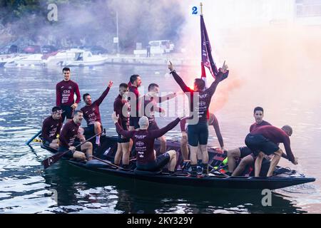 Zagreb team celebrating winning of the 25th Neretva Boat Marathon in ...