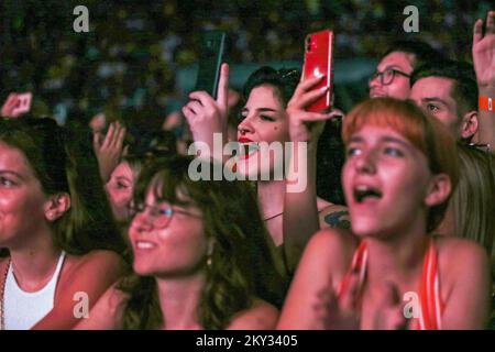Fans during a concert of Tame Impala in Roman amphitheatre (The Pula Arena), in Pula, Croatia, on August 17, 2022. Photo: Srecko Niketic/PIXSELL Stock Photo
