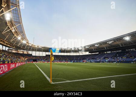 VALENCIA, SPAIN - AUGUST 18: A general view of Estadi Ciutat de Valencia stadium before the UEFA Conference League play-offs first leg match between Villarreal CF and HNK Hajduk on August 18, 2022 in Valencia, Spain. Photo: Omar Arnau/PIXSELL Stock Photo