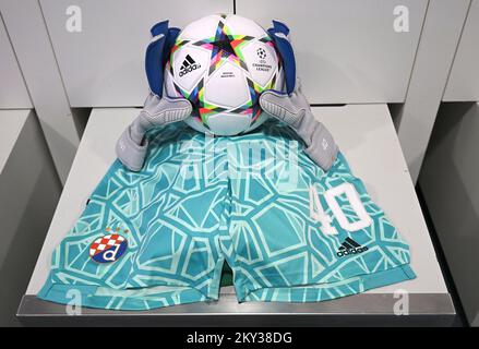 General view of the dressing room of GNK Dinamo prior UEFA Champions League Play-Off Second Leg match between Dinamo Zagreb and Bodo/Glimt at Maksimir Stadium on August 24, 2022 in Zagreb, Croatia. Photo: Marko Lukunic/PIXSELL Stock Photo