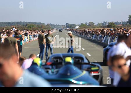 Demonstrations of the speed and power of the cars of the participants of the Supercar Owners Circle - SOC Croatia 2022 on the runway of the Aviation Technical Center in Velika Gorica, Croatia on September 3, 2022. Photo: Sanjin Strukic/PIXSELL Stock Photo