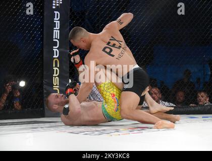 Djani Barbir fights against Andi Vrtacic during Fight Nation Championship Night - MMA at Arena Pula on September 3, 2022 in Pula, Croatia. Photo: Sasa Miljevic/PIXSELL Stock Photo