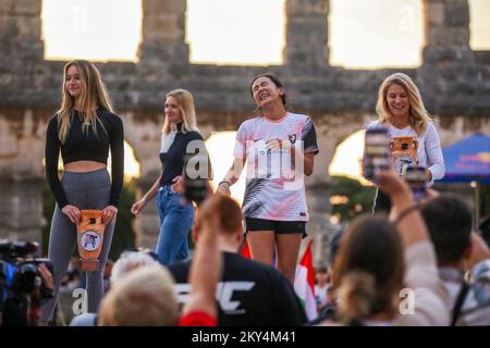 Caitlyn Schrepfer from the USA is the winner of the world finals of the Red Bull Street Style competition held in the Arena in Pula, Croatia on October 8, 2022. Photo: Srecko Niketic/PIXSELL Stock Photo