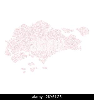 Singapore Silhouette Pixelated generative pattern illustration Stock Vector