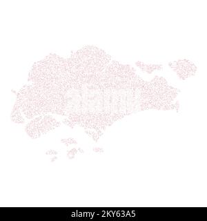 Singapore Silhouette Pixelated generative pattern illustration Stock Vector