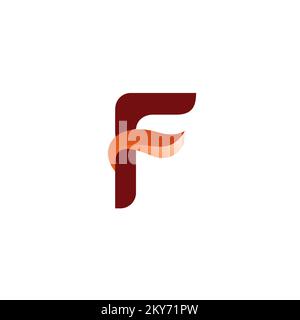 F Fox Logo. F Initial Icon. Fox Vector Illustration Stock Vector