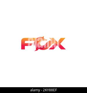 simple fox creative logo design. fox logo. fox vector illustration Stock Vector