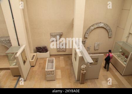 Istanbul Archeology Museum inside in Istanbul, Turkey. Museum over one million objects that represent almost all of the eras in world history. Stock Photo