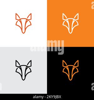 Fox Line Logo. Simple Fox Vector. Fox Icon. Creative Fox Logo Stock Vector