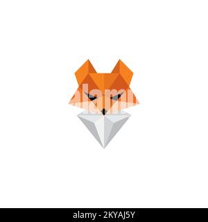 Fox Geometric Logo Vector. Fox Modern Design. Fox Art Stock Vector