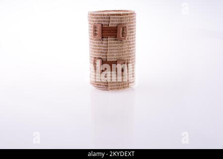 Rolled bandage on a white background Stock Photo