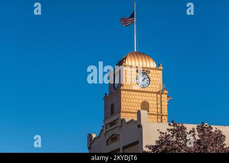 This is the site of the first meeting of the Santa Paula Odd Fellows lodge, April 26 1884. Stock Photo