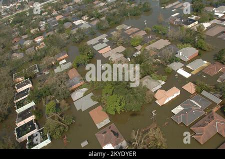 Hurricane Katrina, New Orleans, LA, August 30, 2005 -- Neighborhoods throughout the city are flooded as a result of Hurricane Katrina. Jocelyn Augustino/FEMA Stock Photo