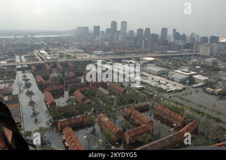 Hurricane Katrina, New Orleans, LA, August 30, 2005 -- Neighborhoods throughout the city are flooded as a result of Hurricane Katrina. Jocelyn Augustino/FEMA Stock Photo