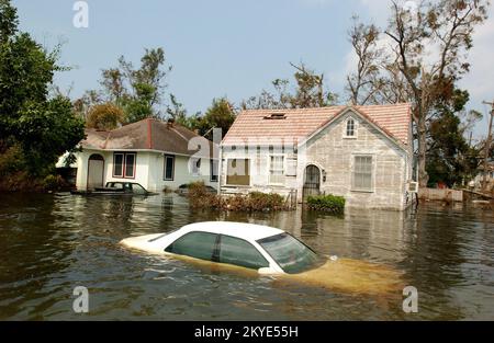 Hurricane Katrina, New Orleans, LA, September 3, 2005 -- Neighborhoods remain flooded as a result of Hurricane Katrina. Jocelyn Augustino/FEMA Stock Photo