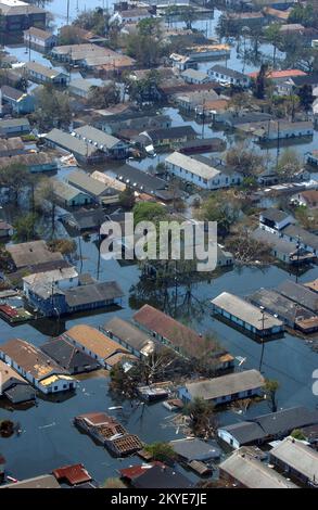 Hurricane Katrina, New Orleans, LA, September 4, 2005-Neighborhoods remain flooded as a result of Hurricane Katrina. Jocelyn Augustino/FEMA Stock Photo