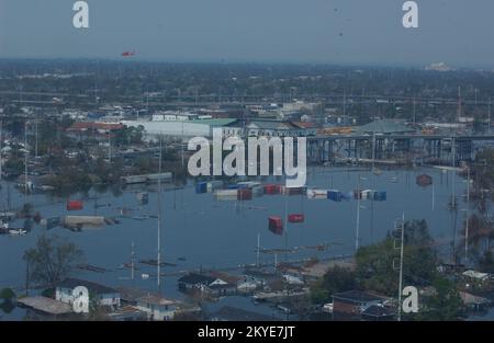 Hurricane Katrina, New Orleans, LA, September 4, 2005 -- Neighborhoods and roadways remain flooded as a result of Hurricane Katrina. Jocelyn Augustino/FEMA Stock Photo