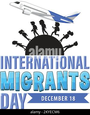 International Migrants Day Banner Design illustration Stock Vector