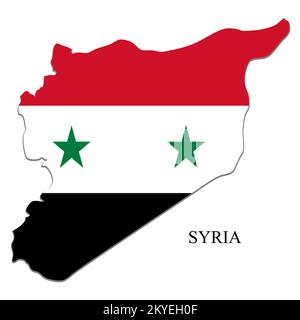 Syria map vector illustration. Global economy. Famous country. Middle East. West Asia. Stock Vector