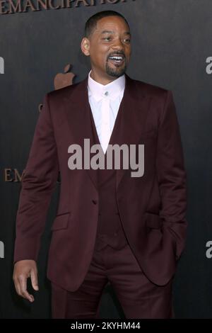 LOS ANGELES - NOV 30:  Will Smith at the Emancipation Premiere at Village Theater on November 30, 2022 in Westwood, CA Stock Photo