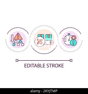 Low quality of new software loop concept icon Stock Vector