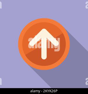 Arrow up icon flat vector. Web interface. Internet address Stock Vector