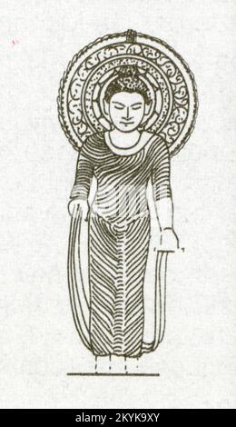 BOUDDHA.l'ÉVEILLÉ.celui qui est parvenu à l'éveil,ou connaissance totale,par l'extinction de tout désir,nirvana,et qui est ainsi délivré de la transmi Stock Photo