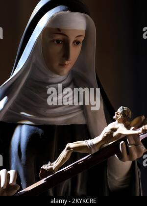 Saint Rita of Cascia. Beautiful half-length image of Santa Rita of Cascia. Stock Photo