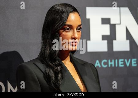 November 30, 2022, New York, New York, United States: Amina Muaddi attends the 2022 Footwear News Achievement Awards at Cipriani South Street  (Credit Image: © Lev Radin/Pacific Press via ZUMA Press Wire) Stock Photo