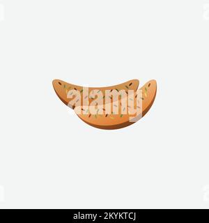 Potato Slices Icon. Fast Food Concept, Cartoon. Vector illustration Stock Vector