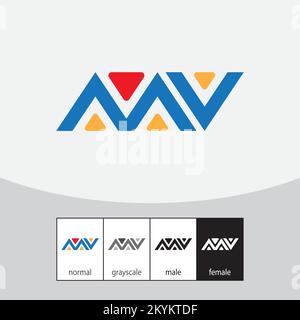 MV or AVA Letter Logo. - Vector. Vector illustration Stock Vector