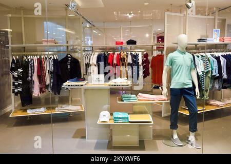 BANGKOK, THAILAND - JUNE 21, 2015: shopping center interior. Shopping malls and department stores such as Siam Paragon, Central World Plaza, Emperium, Stock Photo