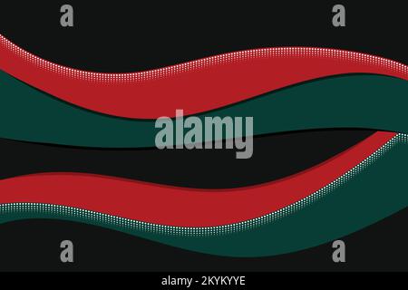 Merry Christmas and Holiday season theme curve wavy Abstract Independence Day Background. Horizontal banner vector illustration. User interface design Stock Vector