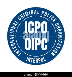 ICPO international criminal police organization symbol icon Stock Photo