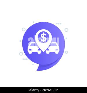 car dealership, sell cars vector icon Stock Vector